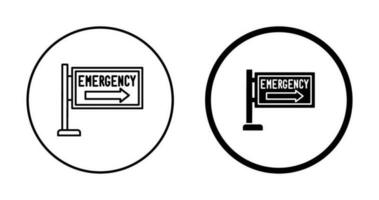 icône de vecteur de signe d'urgence