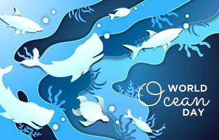 créature de l'océan bleu marine sous l'eau vecteur