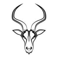 vecteur d'art en ligne de tête d'impala