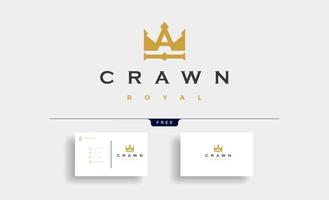 Lettre a king royal logo design vector illustration