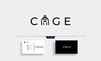 cage vecteur logo design icône illustration