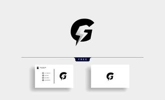 lettre g boulon logo vector design icône illustration