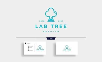 illustration vectorielle de conception de logo de laboratoire arbre vecteur