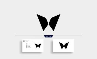 lettre w, logo, bold, conception, vecteur, illustration vecteur