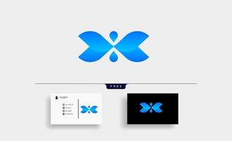 vecteur de conception de logo abstrait papillon