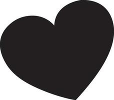 noir Couleur silhouette icône de cœur. vecteur