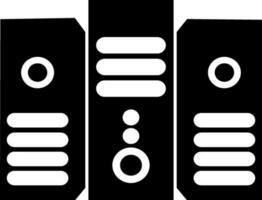 glyphe icône de l'audio haut-parleurs. vecteur