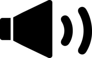 glyphe icône de l'audio orateur volume. vecteur