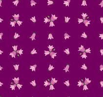 motif floral sans couture sur fond violet vecteur