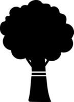 plat style noir arbre sur blanc Contexte. vecteur