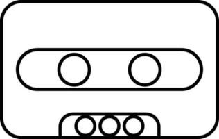 ancien icône de cassette isolé dans ligne art. vecteur