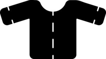 noir et blanc style de T-shirt icône dans plat style. vecteur