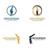 vecteur de logo d'os de santé orthopédique