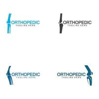 vecteur de logo d'os de santé orthopédique