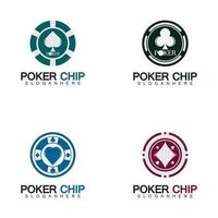 icône de jeton de casino jeton de poker icône vecteur logo