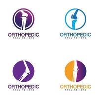 vecteur de logo d'os de santé orthopédique