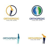 vecteur de logo d'os de santé orthopédique