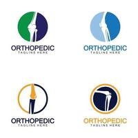 vecteur de logo d'os de santé orthopédique