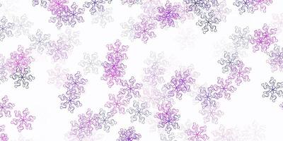 motif de griffonnage vectoriel rose violet clair avec des fleurs