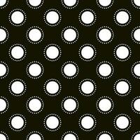 noir et blanc sans couture polka point modèle avec mince à pois doubler. gros blanc cercles sur noir Contexte. à la mode vecteur Contexte pour tissu, textile.