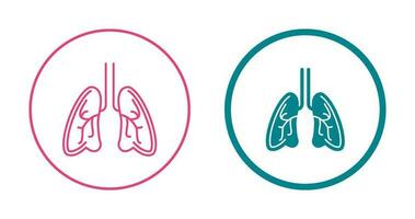 icône de vecteur de poumons