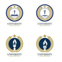 modèle de conception de logo d'école et de cours d'académie universitaire vecteur