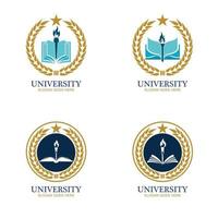 modèle de conception de logo d'école et de cours d'académie universitaire