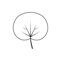 contour arbre feuille vecteur illustration isolé sur transparent Contexte