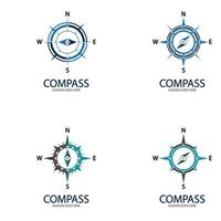 modèle de conception de logo de concept de boussole créative vecteur