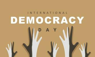 international la démocratie journée. arrière-plan, bannière, carte, affiche, modèle. vecteur illustration.