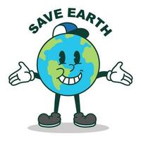 sauver la terre Terre vecteur art, illustration, icône et graphique