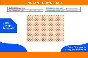 6 cornar onduler emballage boîte dieline modèle et 3d boîte conception facilement modifiable et redimensionnable Couleur conception modèle vecteur
