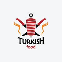 turc nourriture, barbecue, steak maison logo et vecteurs vecteur