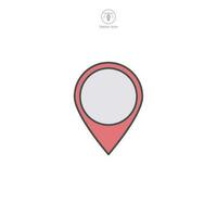 une vecteur illustration de une emplacement épingle icône, effectivement visualisation destination, direction, ou lieu. génial pour cartographie ou géographique références