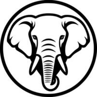 éléphant, noir et blanc vecteur illustration