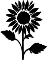 tournesol, minimaliste et Facile silhouette - vecteur illustration