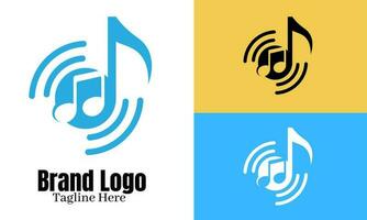 la musique logo vecteur conception illustration