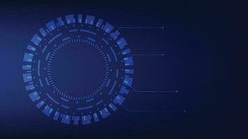 écran hud numérique cercle hi tech pour un design graphique moderne. concept de fond de technologie futuriste vecteur
