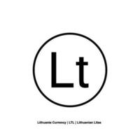 Lituanie devise symbole, lituanien Litas icône, ltl signe. vecteur illustration