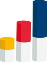 coloré statistique bars infographie pour entreprise. vecteur