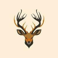 captivant cerf chasseur logo conception vecteur