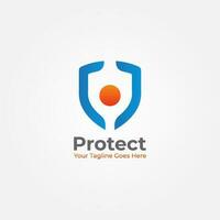 protection logo graphique vecteur conception, La technologie logo conception