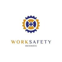 travail sécurité icône logo conception modèle vecteur