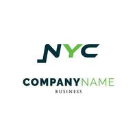 initiale lettre nyc icône logo conception modèle vecteur