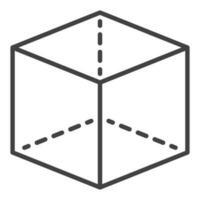 cube vecteur concept minimal icône dans contour style
