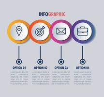 modèle d'infographie avec concept d'icônes d'entreprise vecteur