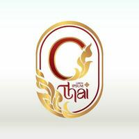 logotype conception thaïlandais art style vecteur