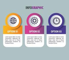 modèle d'infographie avec concept d'icônes d'entreprise vecteur