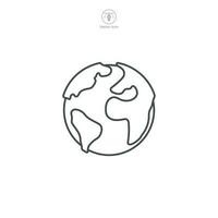 globe icône vecteur capturer le essence de global connexion, monde exploration, et géographique compréhension, idéal pour éducatif et international contextes