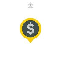 dollar signe icône. une croustillant et reconnaissable vecteur illustration de une dollar signe, représentant argent, finance, et richesse.